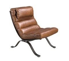 ANGEL CERDA Sillón piel marrón oscuro