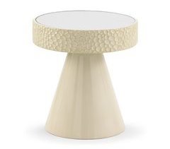 Mesa auxiliar de metal y espejo