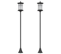 Farolas Solares Exterior Acero Inoxidable, ABS Outsunny