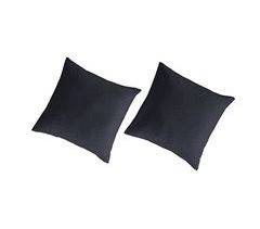 2 Fundas de almohada lisas lino/algodón orgánico