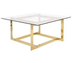 Beliani Mesa de centro CRYSTAL 80x80