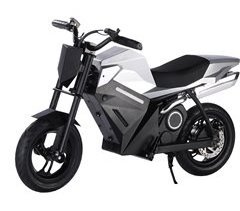 Motocicleta eléctrica infantil 250W con 3 velocidades, LED