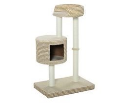 Árbol para gatos Aglomerado, Felpa, Yute PawHut