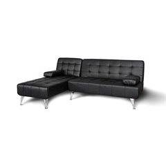 Pack Sofa Chaise Longue + Mesa de Cristal Templado + 6 Sillas