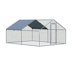 Gallinero Metal Galvanizado, Tela Oxford PawHut