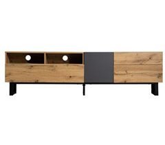 Mueble de TV moderno en colores contrastantes