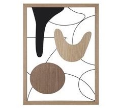 Decoración de Metal y Madera Geométrico 9