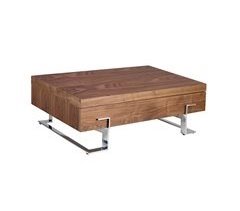Mesa centro rectangular madera nogal