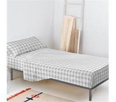 Vichy grey Juego de sábana