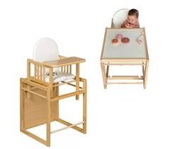 Trona evolutiva bebe portatil de madera de haya Evoluonge