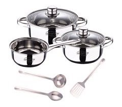Bateria 5Pcs Acero Inoxidable