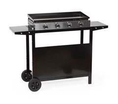 Plancha de gas MÉRIDA 4 quemadores + carrito
