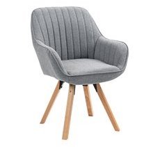 MEUBLES COSY Silla Giratoria Acolchada Estilo Nórdico