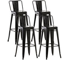 Set De 4 Taburetes Mason Metálicos