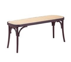 Banco vintage de diseño clásico en ratán natural - North 110x37