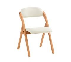 Silla Plegable de Madera con Asiento y Respaldo FST92-W SoBuy