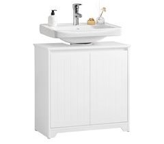 Mueble para Debajo del Lavabo con 2 Puertas BZR108-II-W SoBuy