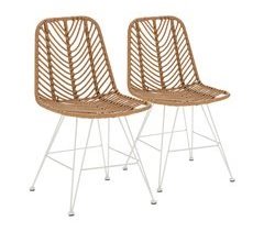 Pack 2 sillas de comedor o jardín Emi Ratan