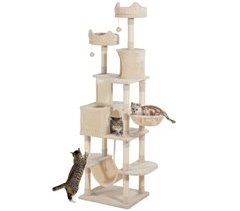 Árbol para Gatos Aglomerado de Madera PawHut