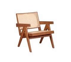 Sillón clásico con reposabrazos en teca - Compass