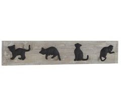Percha de madera con 4 ganchos