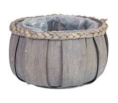 Cesto redondo de madera