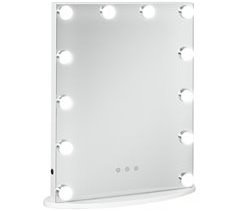 Espejo de Maquillaje MDF, Vidrio HOMCOM 41x13
