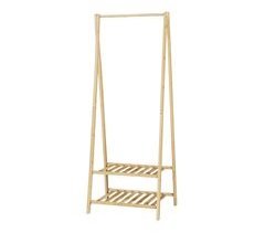 Pechero burro Öckerö con 2 estantes y ruedas  bambú