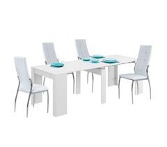 Pack Muebles Comedor Train Moderno con Mesa Extensible y 4 Sillas
