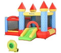 Castillo Inflable Infantil Tela Oxford, Poliéster Outsunny