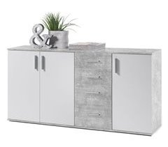 Comoda Aparador  3 Puertas y 4 Cajones 160