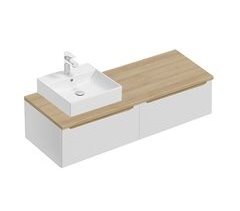 Mueble lavabo individual 2 cajones Livia