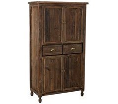 Armario de madera, 4 puertas y 2 cajones