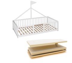 Cama infantil tipi Apache Wonderland + colchón Ternum