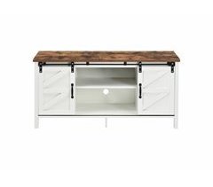Aparador de TV vintage con efecto madera