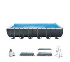 Piscina elevada rectangular INTEX Ultra XTR Frame 732x366x132 cm + depuradora