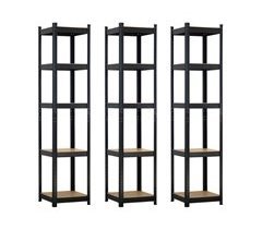 Pack 3 Estanterías Modulares con 5 Baldas Ajustables O91