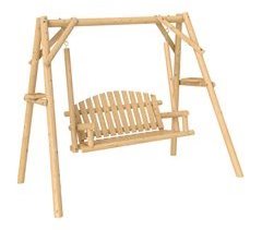 Banco de Columpio Madera de Abeto Outsunny