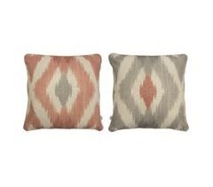 2 Fundas de cojín decorativo 85% algodón 15% lino FORMENTERA CUADRADO