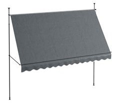 Toldo Manual Retráctil Poliéster, Aluminio Outsunny