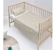 Little star beige Juego de sábana cuna