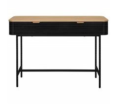 Consola con 2 cajones roble y negro EVA