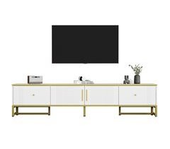 Mueble TV de panel de partículas con 2 puertas y 2 cajónes