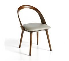 ANGEL CERDA Silla comedor estructura nogal curvado