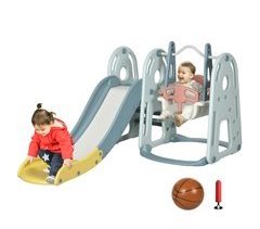Tobogán Infantil con Columpio HDPE y PP HOMCOM