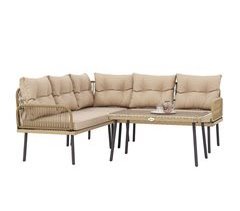 Muebles de Jardín Acero, Ratán Sintético Outsunny