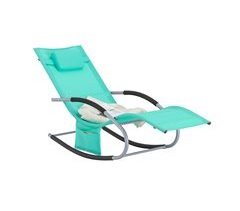SoBuy Muebles de Jardin Mecedora Silla Tumbona de Exterior OGS28-TB