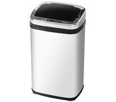 Cubo de Basura Acero Inoxidable, ABS HOMCOM