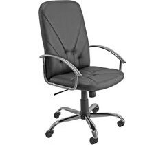 Silla de director DANTE CR polipiel negro base cromada