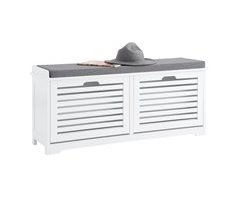 SoBuy FSR184-W Banco Zapatero con 2 Puertas